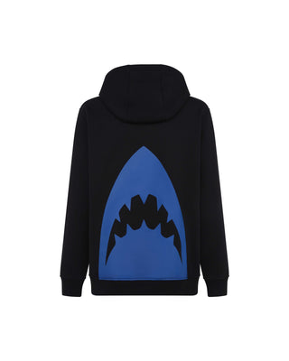 Black Shark Print Hoodie