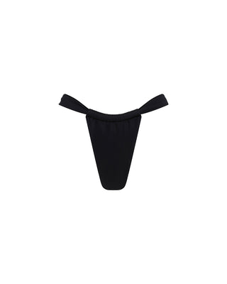 Black Ruched Bikini Bottom