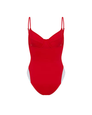 Red Wired Balconette Swimsuit