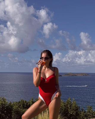 Red Wired Balconette Swimsuit