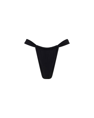 Black Ruched Bikini Bottom