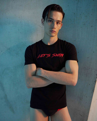 Black LET'S SWIM Logo T-Shirt