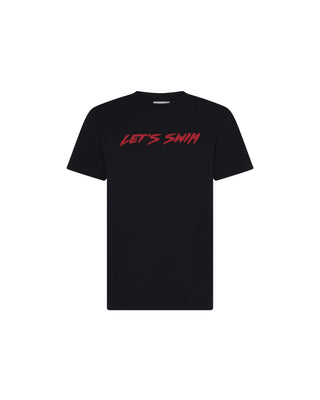 Black LET'S SWIM Logo T-Shirt