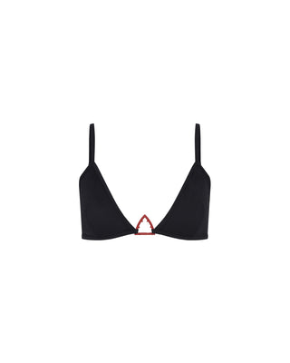 Black Shark Logo Triangle Bikini Top