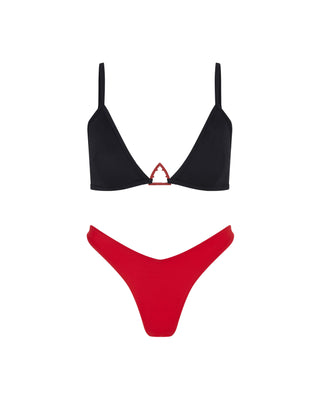 Black Shark Logo Triangle Bikini Top