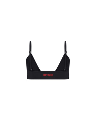 Black Shark Logo Triangle Bikini Top