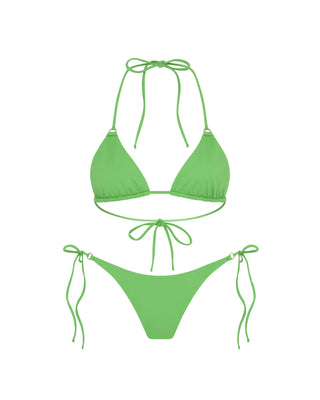 Green Triangle Bikini Top