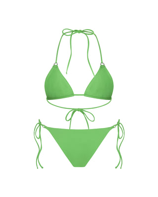 Green Triangle Bikini Top