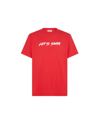 Red LET'S SWIM Logo T-Shirt