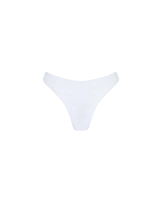 White High Rise Brazilian Bikini Bottom