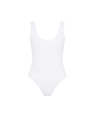 White Shark Jacquard Towelling Swimsuit