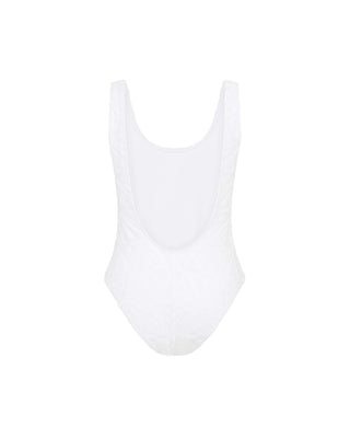 White Shark Jacquard Towelling Swimsuit