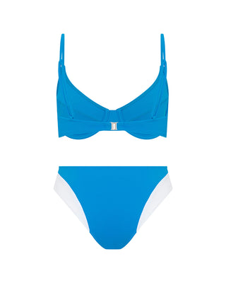 Blue and White Hipster Bikini Bottom